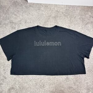 Lululemon All Your Cropped Graphic T-shirt black